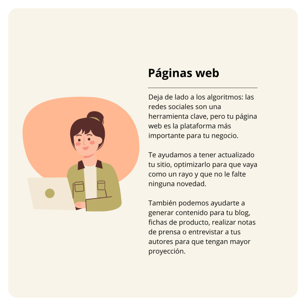 Páginas web para editoriales